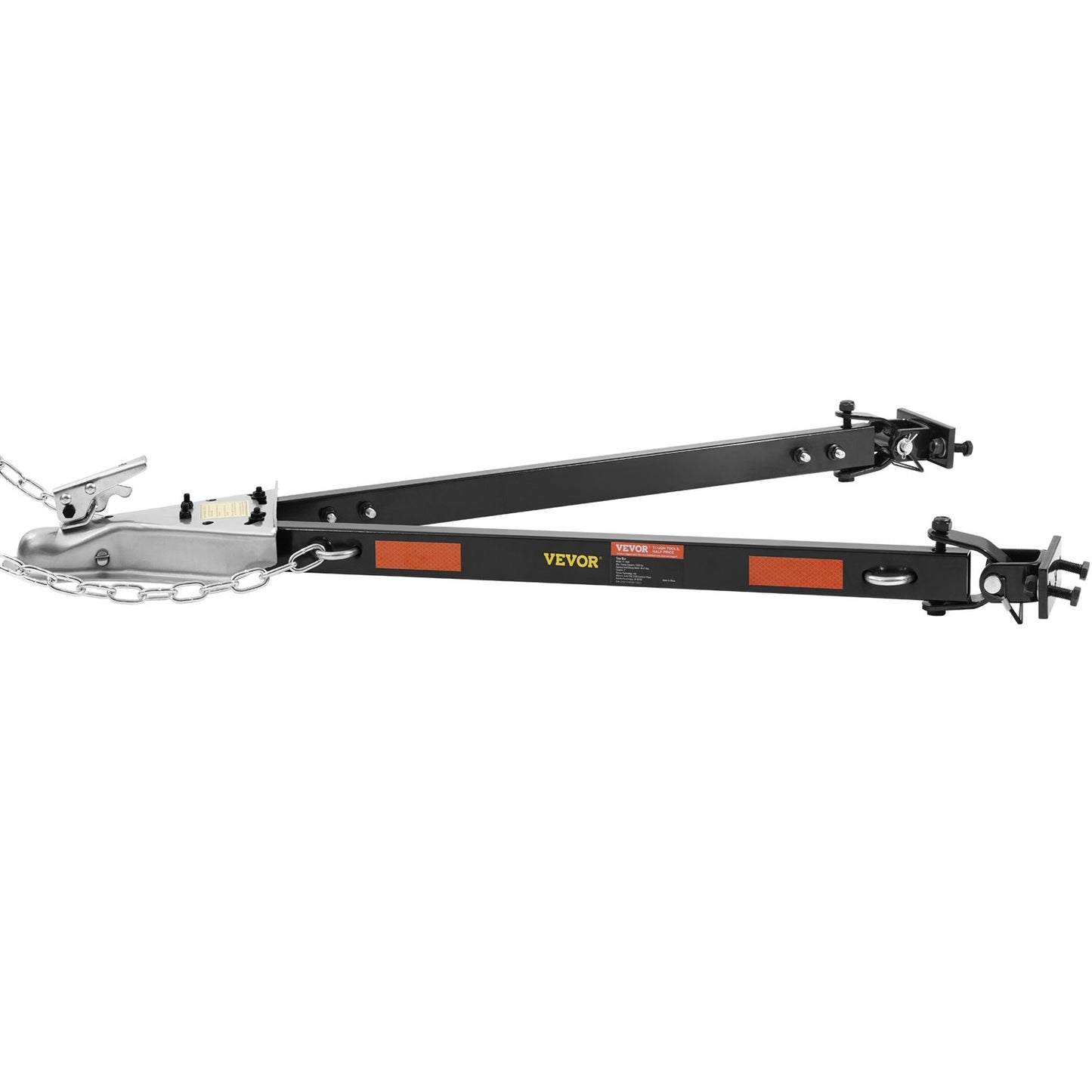 Towbar, 5500 lbs Towing Capacity with Chains, Powder Coated Alloy Steel Bumper Mounted Universal Towbar, Coupler Fits 2" Ball Hitch, 39.4" Opening Width, for RV Trailers