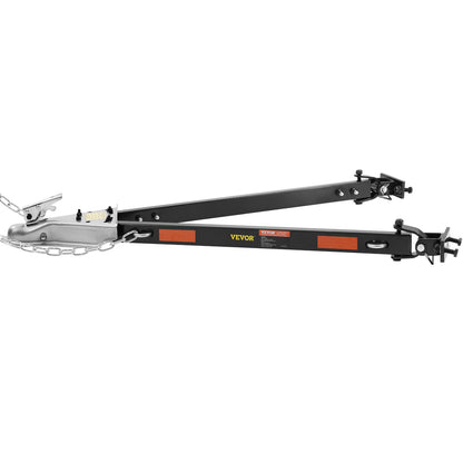 Towbar, 5500 lbs Towing Capacity with Chains, Powder Coated Alloy Steel Bumper Mounted Universal Towbar, Coupler Fits 2" Ball Hitch, 39.4" Opening Width, for RV Trailers