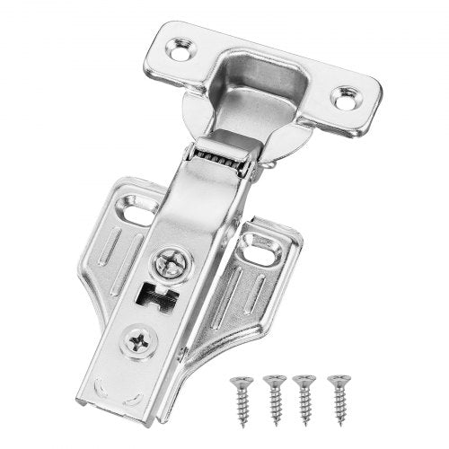 Cabinet Hinges, 50 Packs Full Overlay Kitchen Cabinet Door Hinges, 100 Degree Opening Angel Soft Close Concealed Cupboard Hinges for Framed + Frameless Cabinet Type, with Mounting Screws