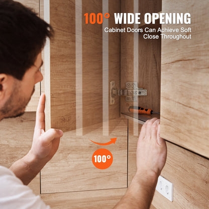 Skåpdörrgångjärn 50 Pack Full Overlay Soft Close för ramlös typ