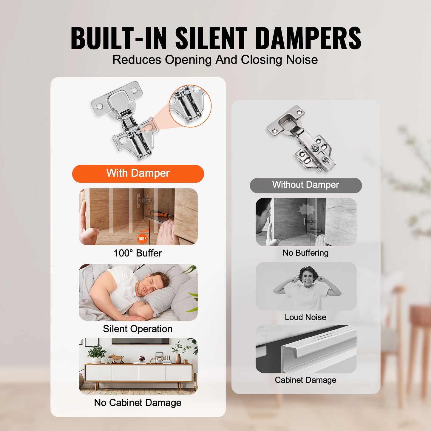 Skåpdörrgångjärn 60-pack partiell överlagring Soft Close för inramade/ramlösa