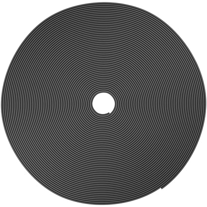 Landskapskant, 10 tums djup 60 fot total längd, återvunnen HDPE rullad terrassbräda, flexibel böjningskant för landskapsarkitektur, gräsmatta, trädgård, gård, mot invaderande ogräs, svart