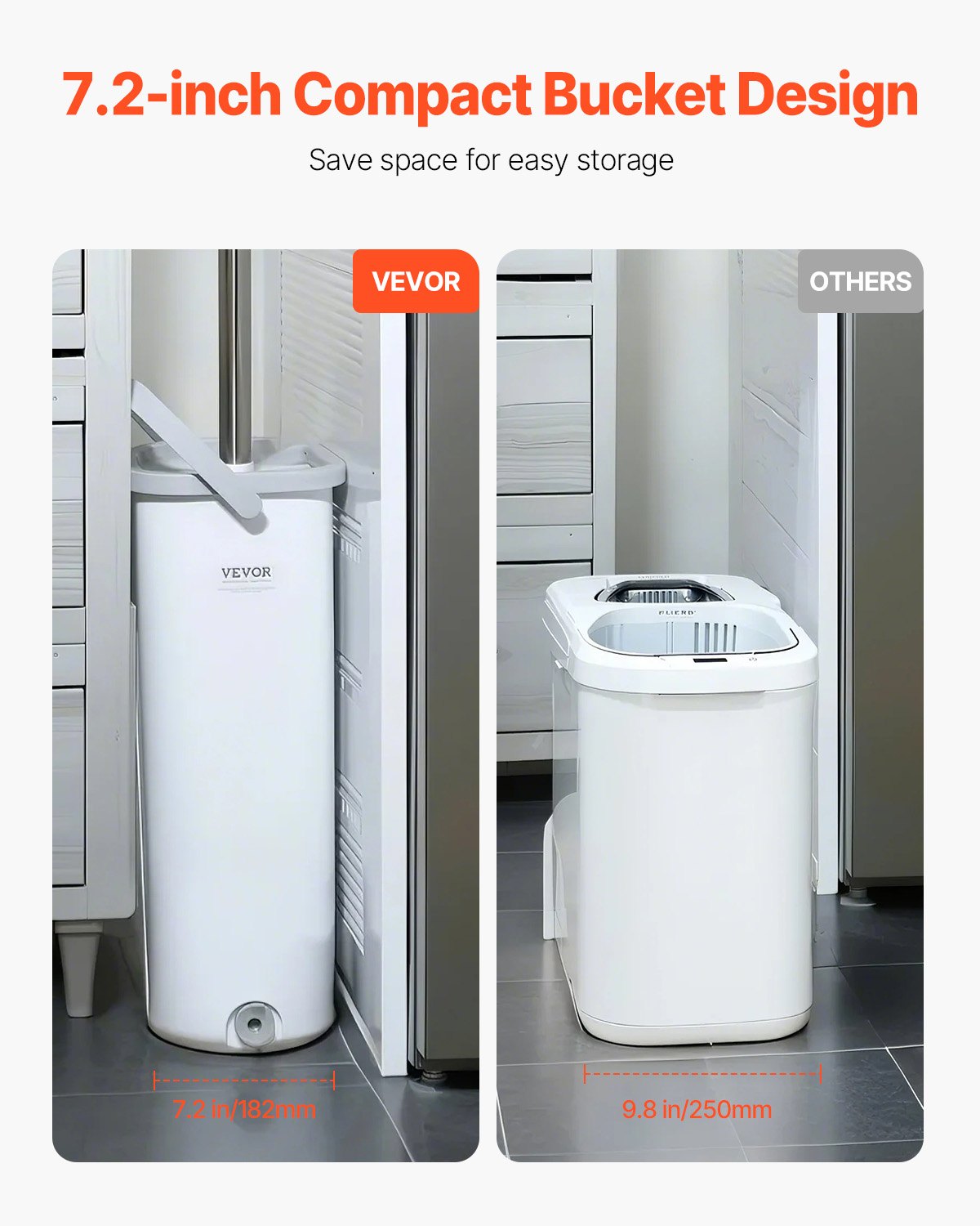 Mop and Bucket with Wringer Set, Wet & Dry Use, Flat Mop and Bucket System with 3 Washable Microfiber Pads, Flat Mop with Stainless Steel Handle, Mop Bucket Set for Hardwood Tile Vinyl