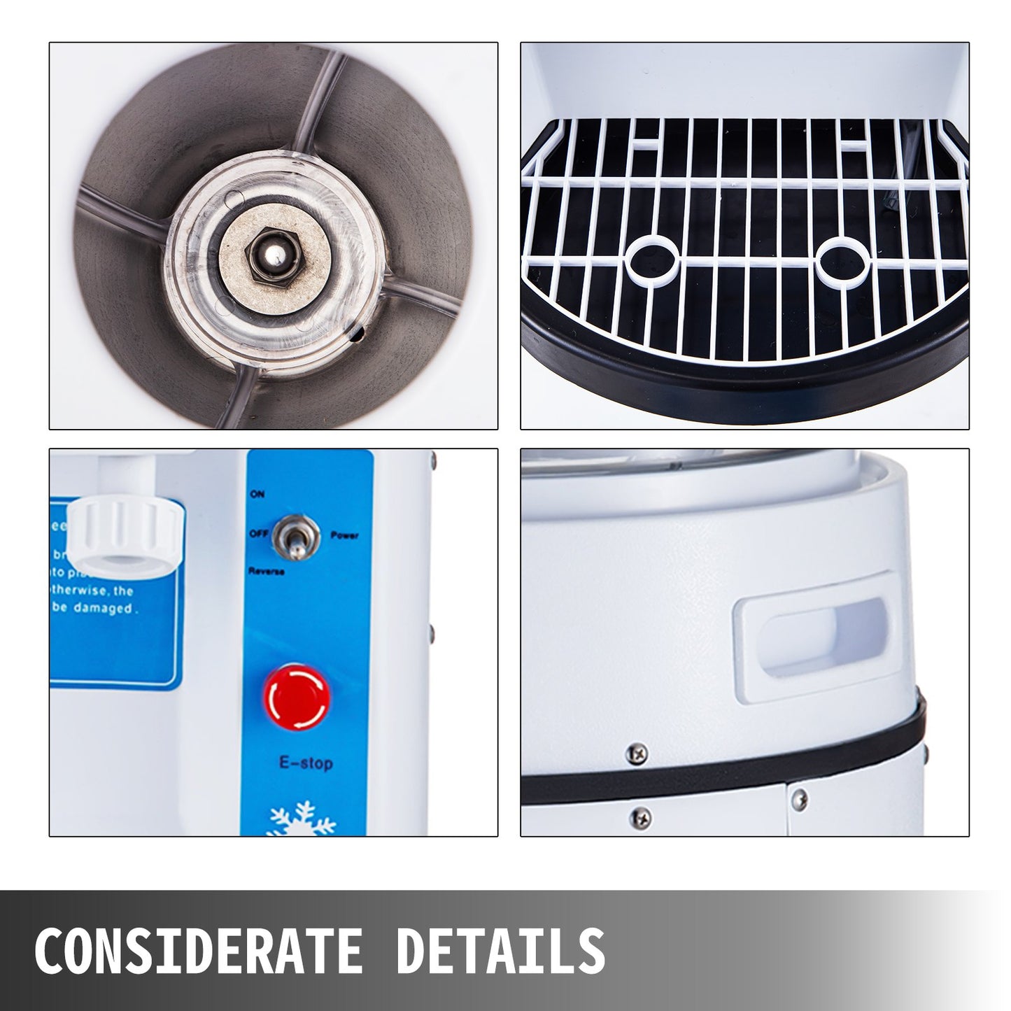 110V Commercial Ice Shaver Crusher 1100LBS/H with 17.6 LBS Hopper, 350W Tabletop Electric Snow Cone Maker 320 RPM Rotate Speed Perfect For Parties Events Snack Bar