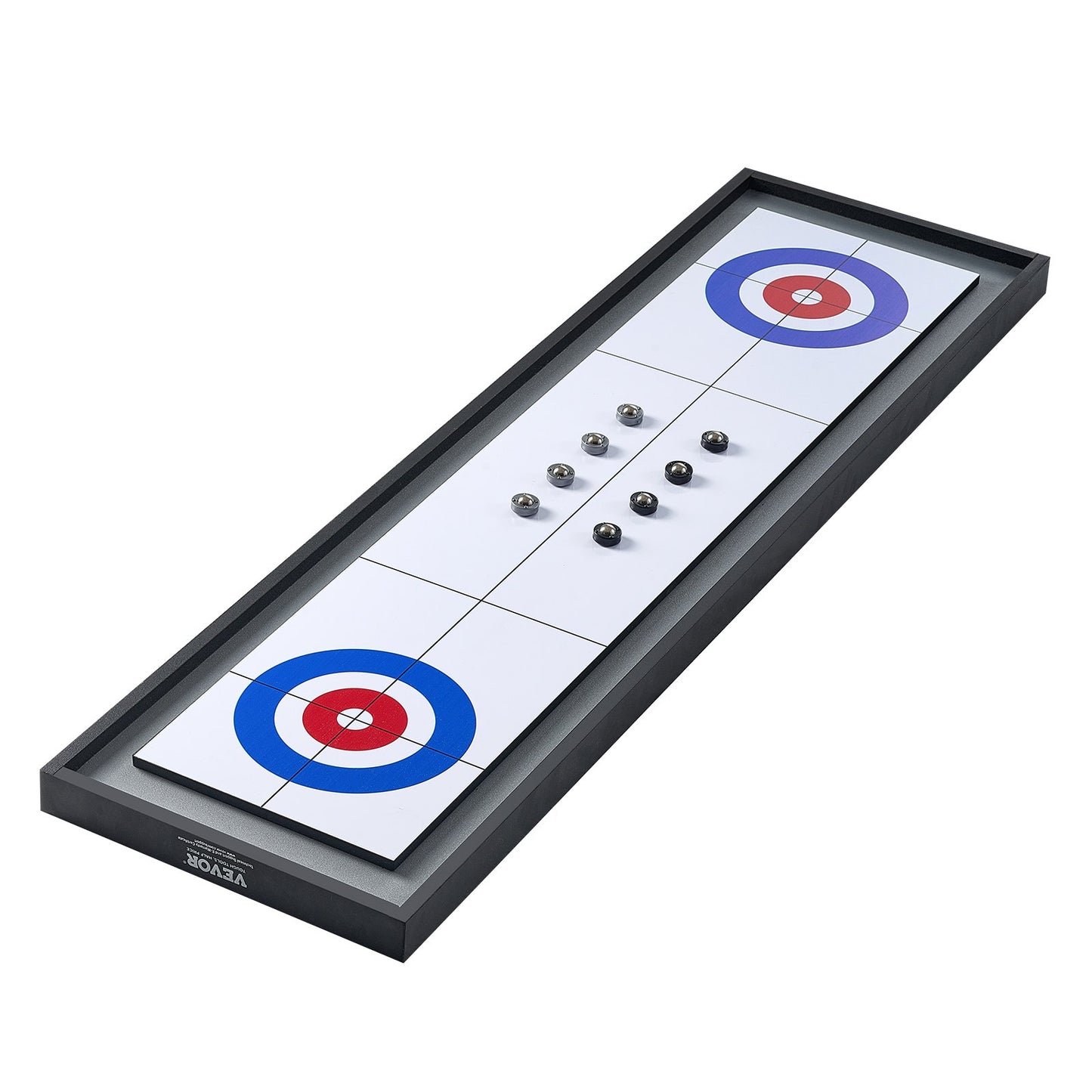 45" Shuffleboard und Curling 2-in-1-Brettspielset für tragbare Tischplatte