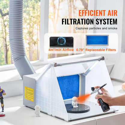 Airbrush Spraybås Bärbar Hobby Airbrush Paint Spraybås för modeller