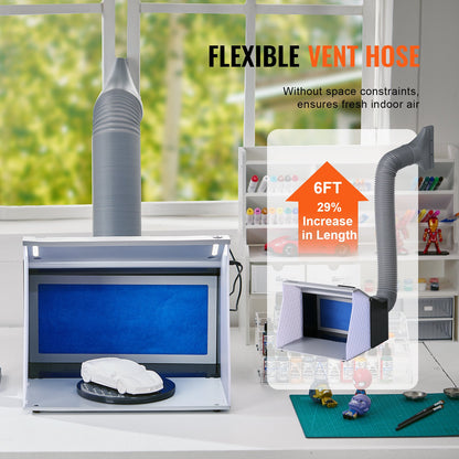 Airbrush-Spritzkabine, tragbare Hobby-Airbrush-Farbspritzkabine mit Doppelventilator