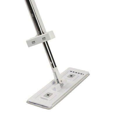 Flat Mop, Self Wringing, Microfiber Floor Mop with 4 Reusable & Washable Mop Pads for Dry & Wet Floor Cleaning, Microfiber Flat Mop with Stainless Steel Handle for Hardwood Laminate Tile Vinyl