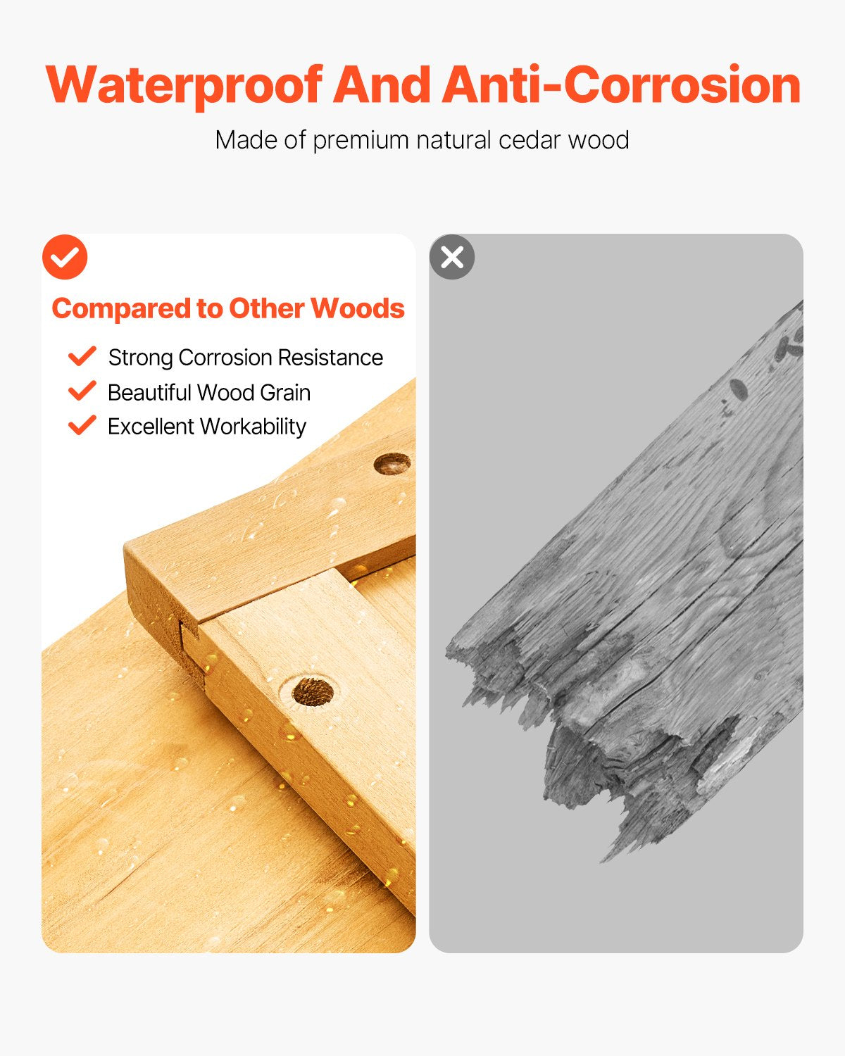 Hölzerner Lagerschuppen im Freien wasserdichter Garten-Werkzeugschuppen 31,5x63,8 Zoll