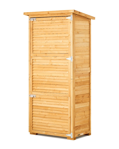 Hölzerner Lagerschuppen im Freien wasserdichter Garten-Werkzeugschuppen 31,5x63,8 Zoll