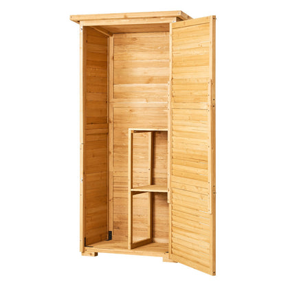 Hölzerner Lagerschuppen im Freien wasserdichter Garten-Werkzeugschuppen 31,5x63,8 Zoll