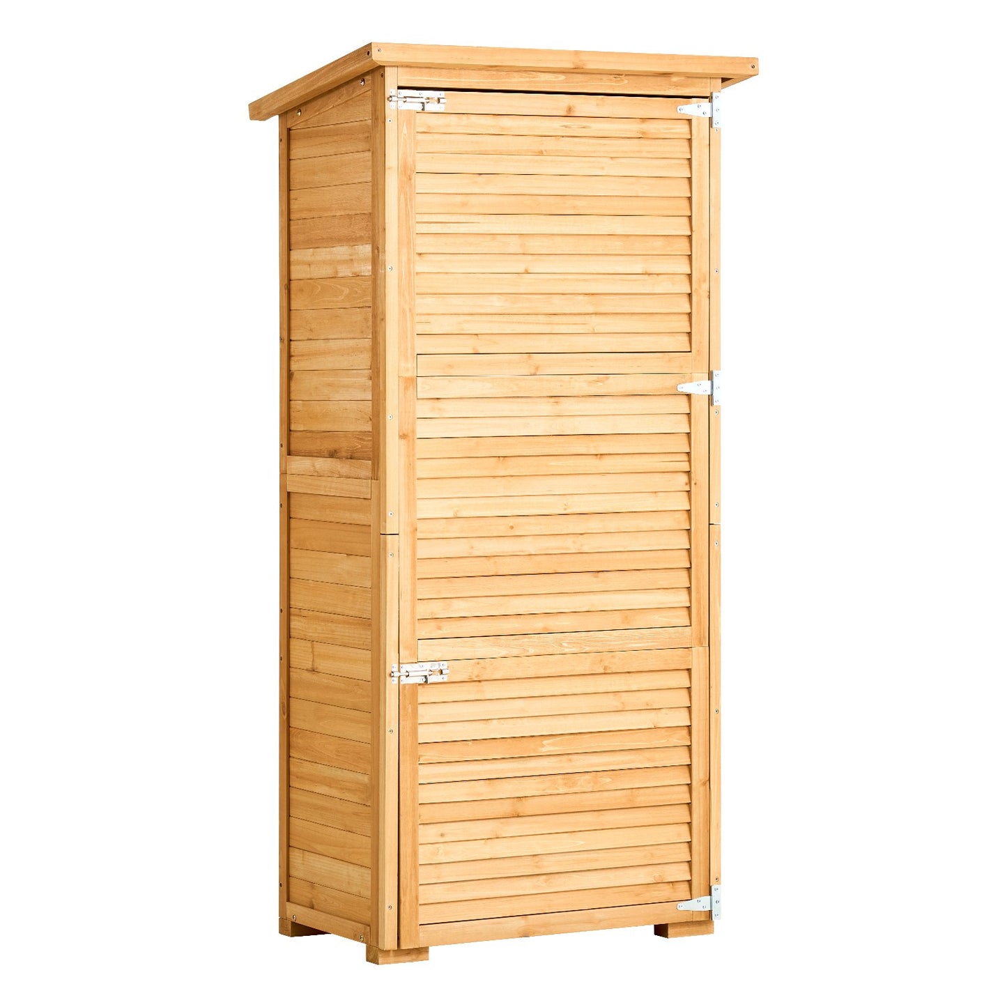 Hölzerner Lagerschuppen im Freien wasserdichter Garten-Werkzeugschuppen 31,5x63,8 Zoll