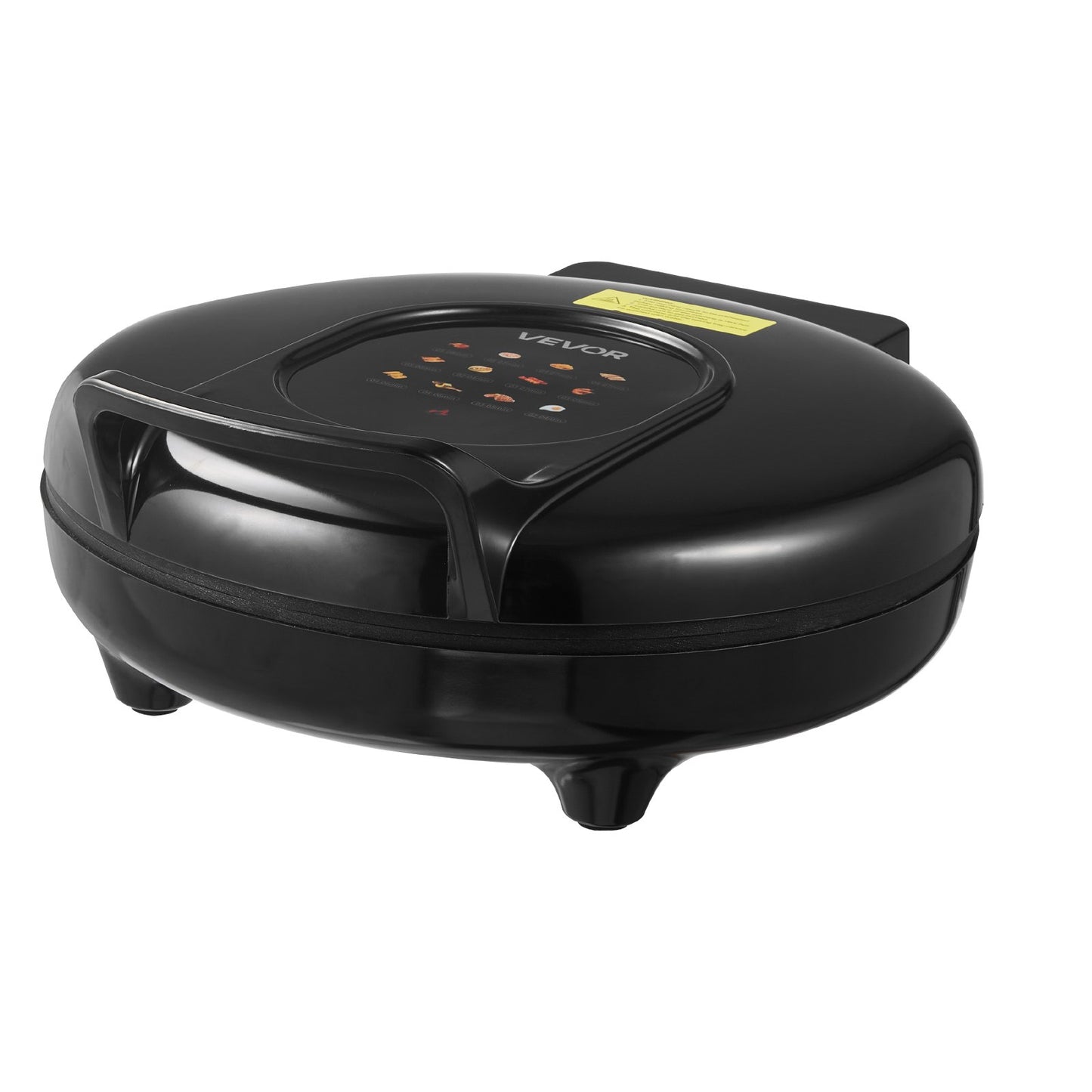 Pizza Oven, 12 in Electric Pizza Maker, 1200W Electric Pizzas Cooker with Non-Stick Coating, 180° Open for Dual Side Baking, Heats up to 410 ˚F, Multi-Function Cooking, for Pizzas, Barbecue