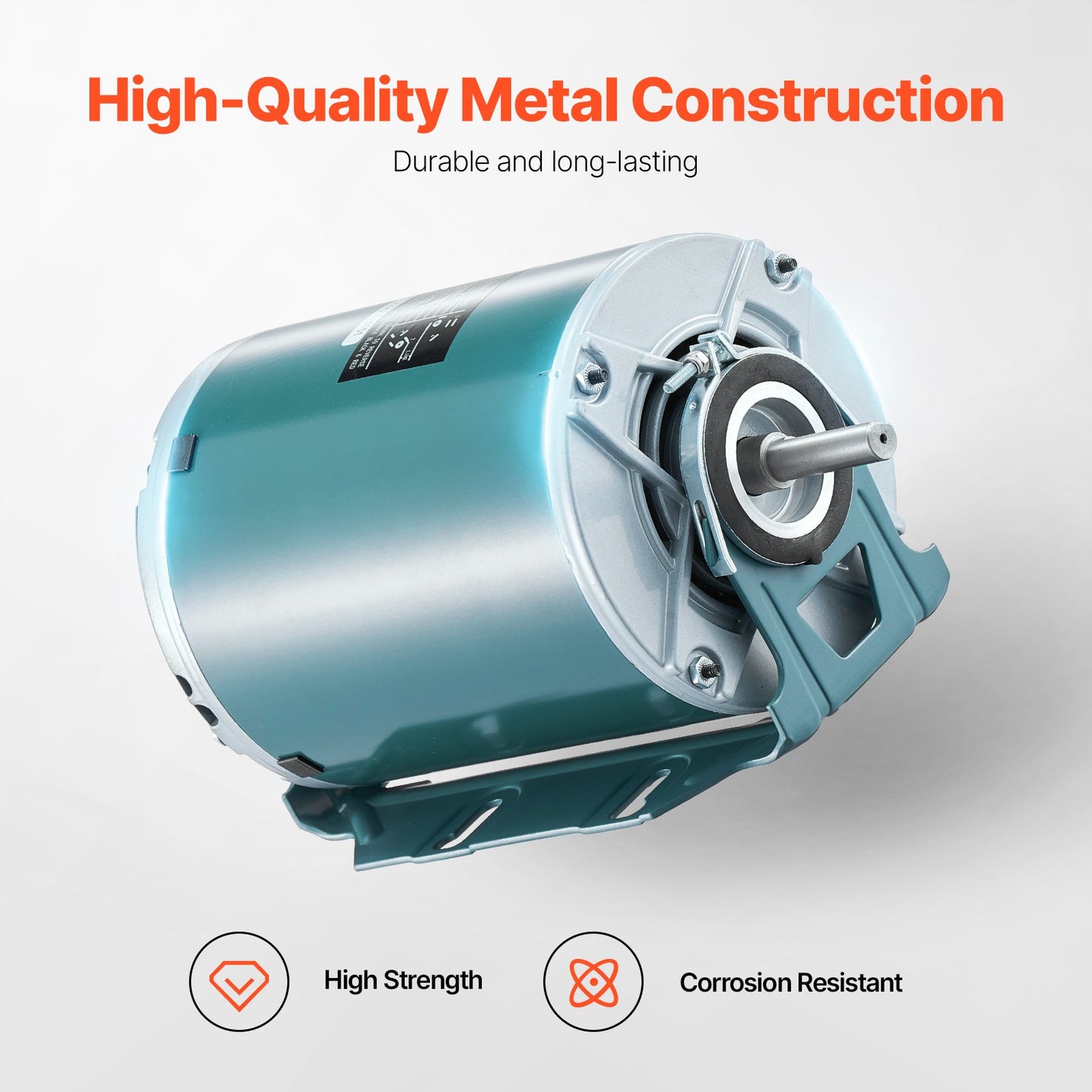 1/2HP Furnace Blower Motor 1720RPM, 115V 7.1A Belt Drive Blower Motor Single Phase - 0.5" Shaft Diameter, 1.6" Shaft Length, CW/CCW Rotation