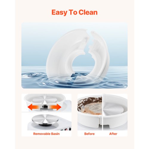 Keramikskiva, 28 cm keramisk skivformningsmaskin, 60-300 varv/min justerbar fotpedal, justerbart lyftben, avtagbart fat, komplett verktygstillbehörssats för konsthantverk DIY, vit |  EU