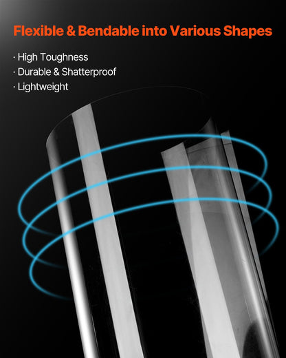 5-pack PET/plexiglass sheets 24 x 36 inch plastic sheets 0.04 inch thick