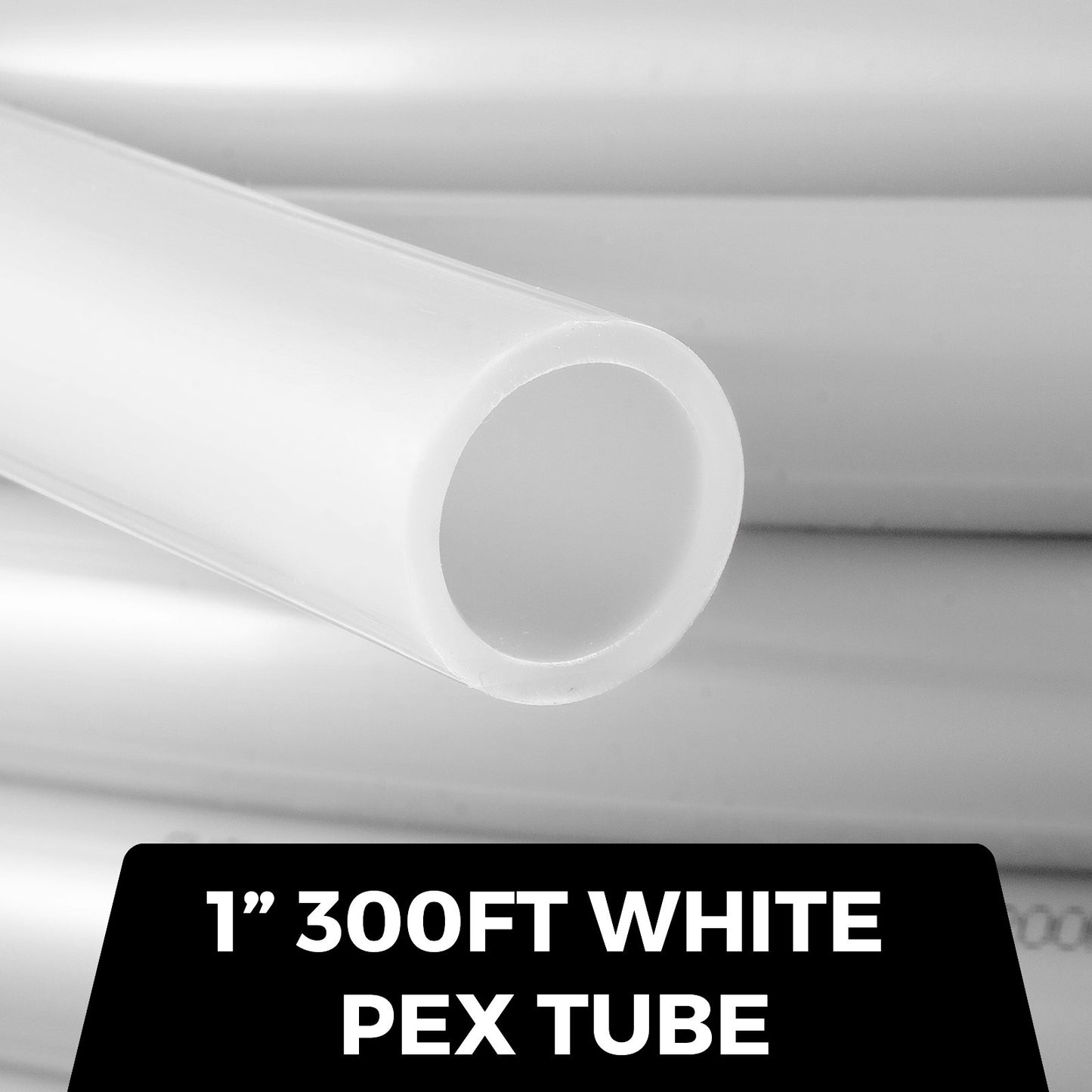 Non-Barrier PEX Tubing 1 Inch X 300 Feet Tube Coil - EVOH PEX-B Pipe for Residential Commercial Radiant Floor Heating PEX Pipe