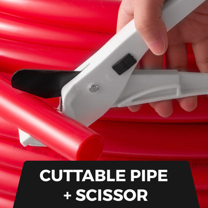 Pex Pipe Tubing 1 Inch 300ft Pex Tubing Non-Barrier Radiant Water Plumbing Pipe Pex-B ?1" Non-Barrier/300FT/Red?