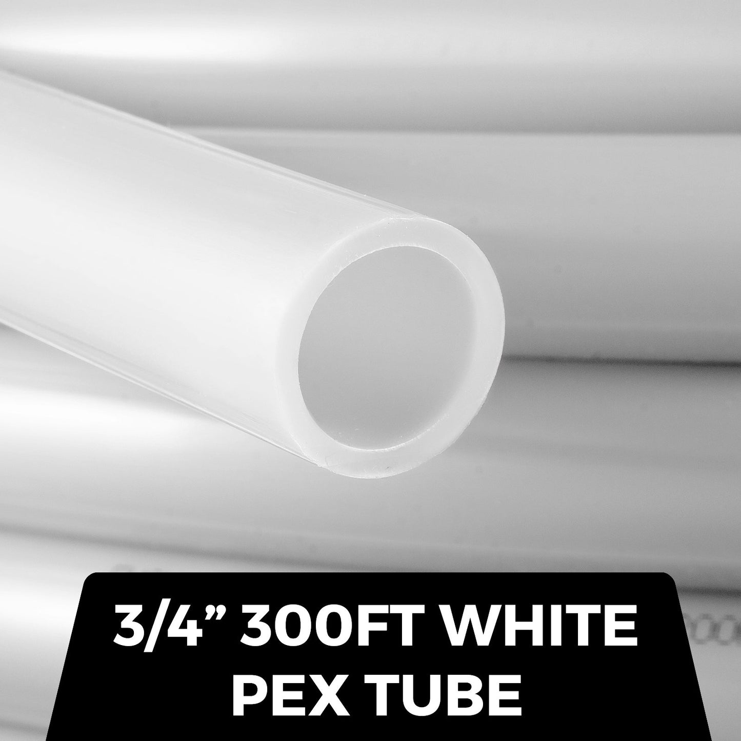 Oxygen Non-Barrier PEX Tubing 3/4 Inch 300 Feet Tube Coil - EVOH PEX-B Pipe for Residential Commercial Radiant Floor Heating Pex Pipe