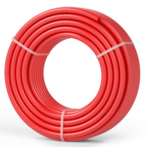 PEX Pipe 3/4 Inch, 100 Feet Length PEX-B Flexible Pipe Tubing for Potable Water, Pex Water Lines for Hot/Cold Water & Easily Restore, Plumbing Applications with Free Cutter & Clamps ,Red