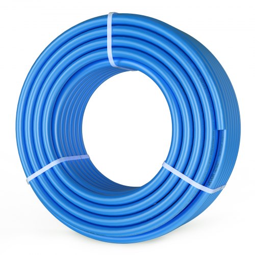 PEX Pipe 3/4 Inch, 100 Feet Length PEX-B Flexible Pipe Tubing for Potable Water, Pex Water Lines for Hot/Cold Water & Easily Restore, Plumbing Applications with Free Cutter & Clamps ,Blue