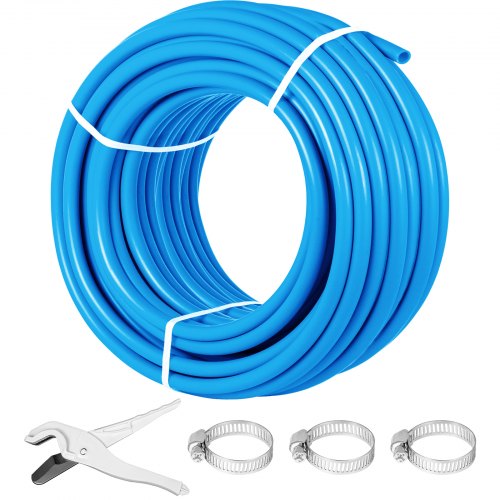 Pex Tubing, 1\" Pex Pipe 300ft Flexible Pex Hose Non Oxygen Barrier Pex Tube Coil 80-160psi Pex Water Line Blue Pex Piping for Hot & Cold Water Plumbing Open Loop Radiant Floor Heating System