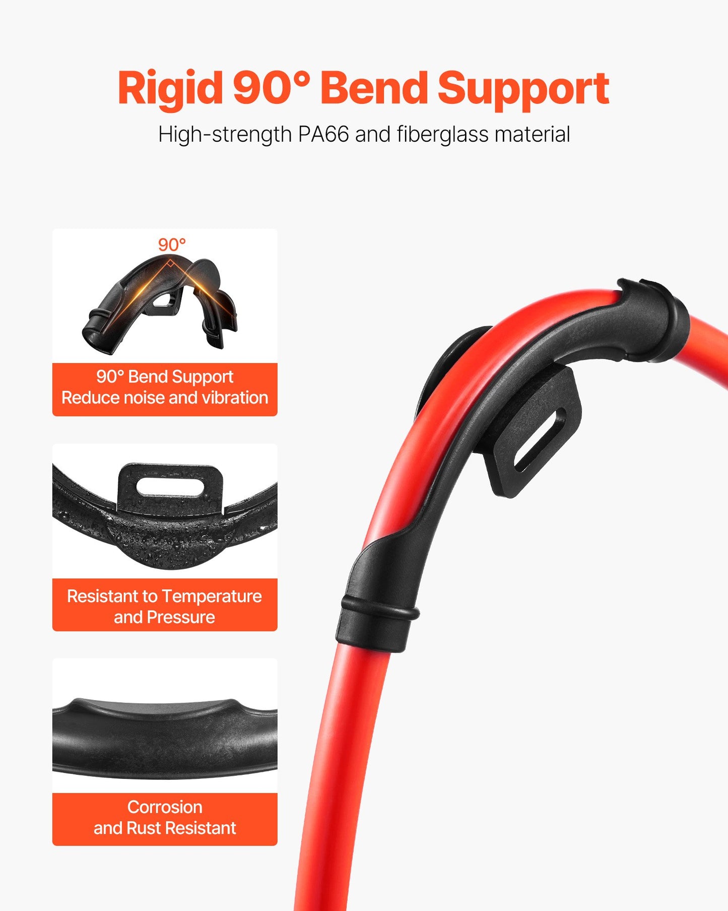 PEX Tubing Bend Support, 20 Packs 90-Degree Elbow Bend Support Compatible with 1/2-inch PEX Pipes, Corrosion & Rust Resistant Pex Clamps Pipe Holder with Nail Tab