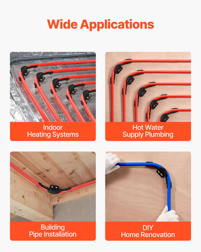 PEX Tubing Bend Support, 20 Packs 90-Degree Elbow Bend Support Compatible with 1/2-inch PEX Pipes, Corrosion & Rust Resistant Pex Clamps Pipe Holder with Nail Tab