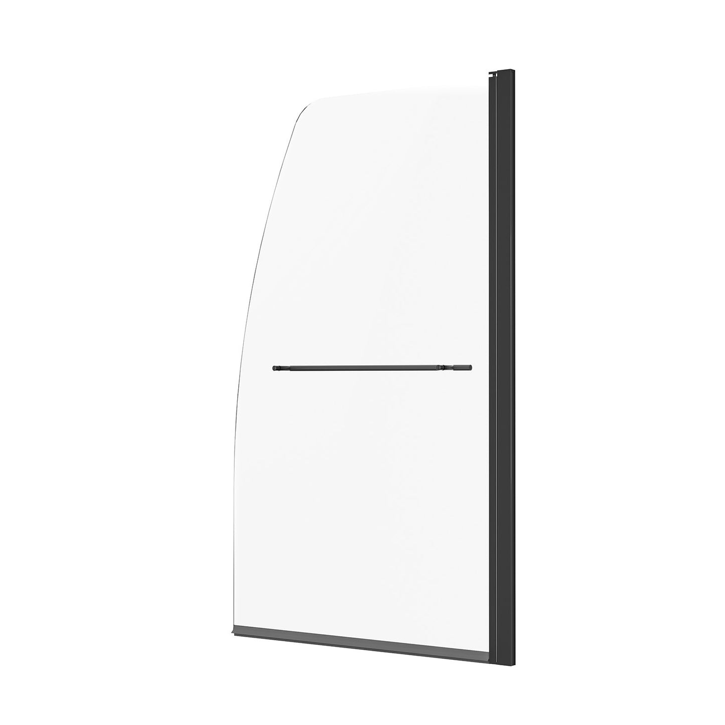 Rahmenlose Duschtür für Badewanne, 86,4 cm B x 139,7 cm H, 180° schwenkbare Tür