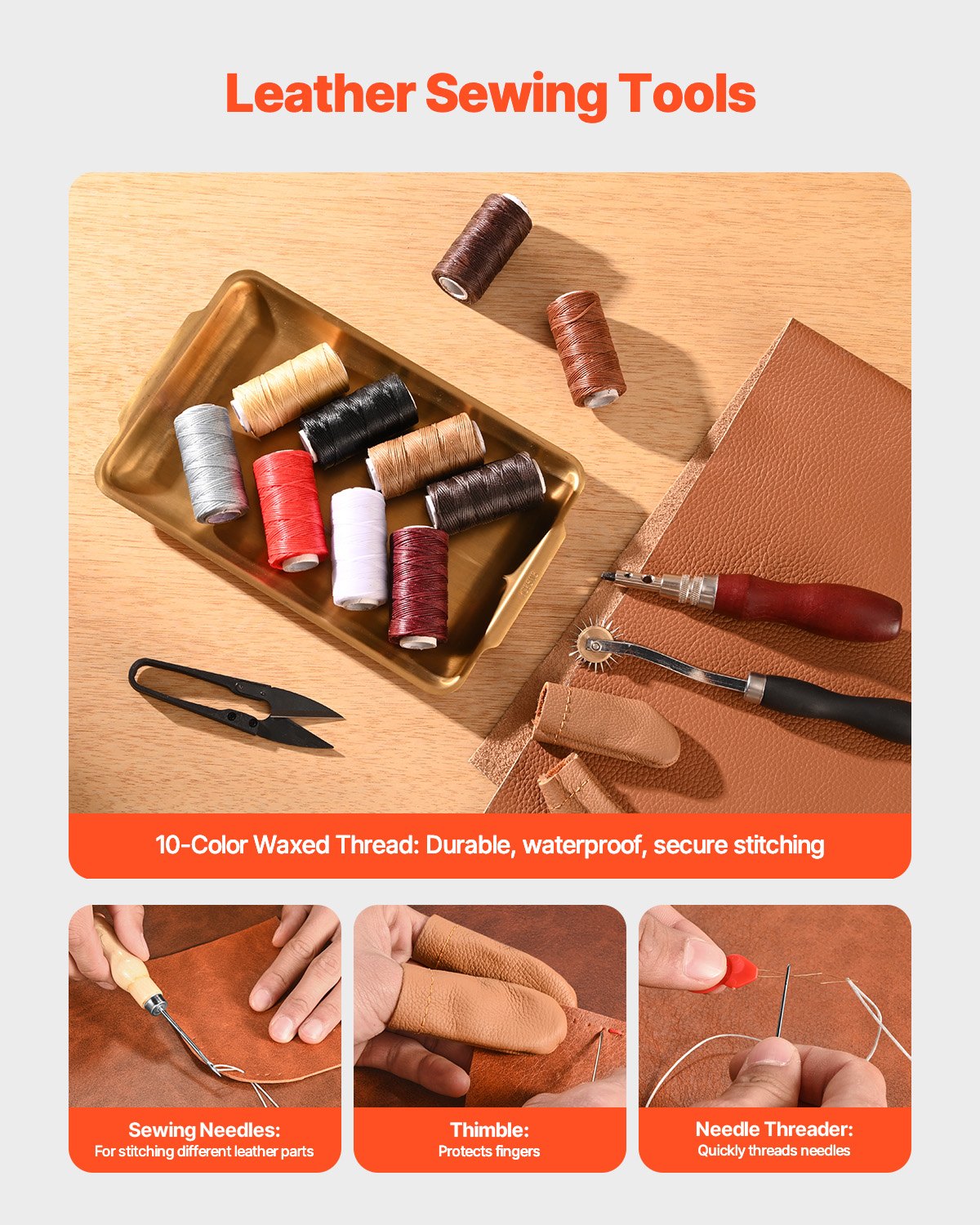 Leather Working Tools Kit, 38 PCS Leather Craft Tools with Portable Canvas Storage Bag, Engraving Punching Sewing Stamping Cutting Tools, Ideal for Beginners DIY Enthusiasts and Professionals