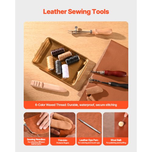 Läderbearbetningsverktygssats 59 delar Gravyr Stansning Stämpling Syverktyg |  EU