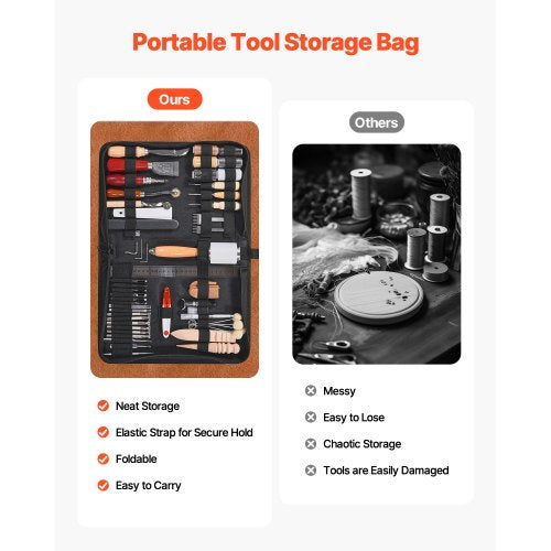 Läderbearbetningsverktygssats 59 delar Gravyr Stansning Stämpling Syverktyg |  EU