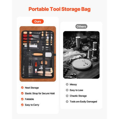 Läderbearbetningsverktygssats 59 delar Gravyr Stansning Stämpling Syverktyg |  EU