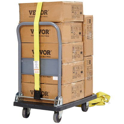 Ratchet Tie Down Straps (10PK), 10000 lb Breaking Strength, Endless Ratchet with 10 Premium 2" x 30" Tie Downs Heavy Duty, Track Spring Fasteners for Moving Secure Cargo, Appliances, Motorcycle