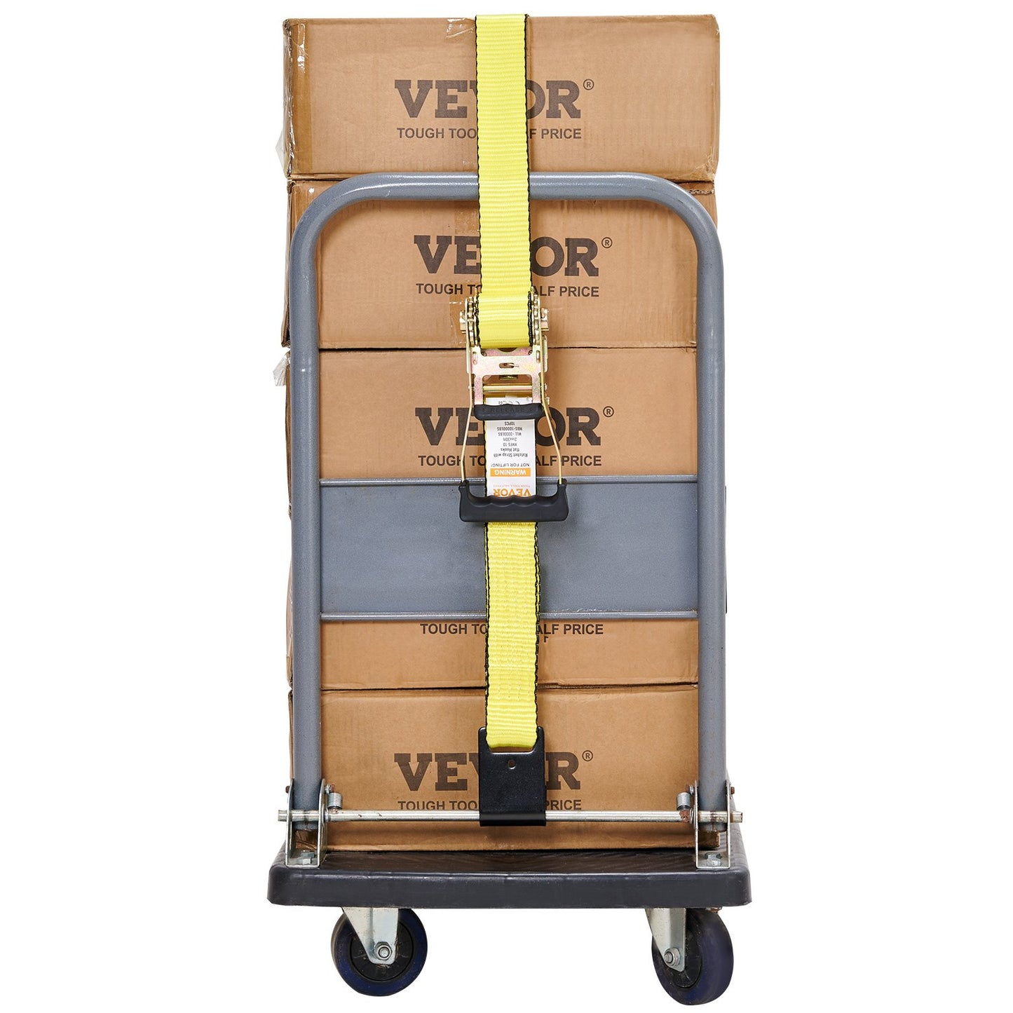 Ratchet Tie Down Straps (10PK), 10000 lb Breaking Strength, Endless Ratchet with 10 Premium 2" x 30" Tie Downs Heavy Duty, Track Spring Fasteners for Moving Secure Cargo, Appliances, Motorcycle