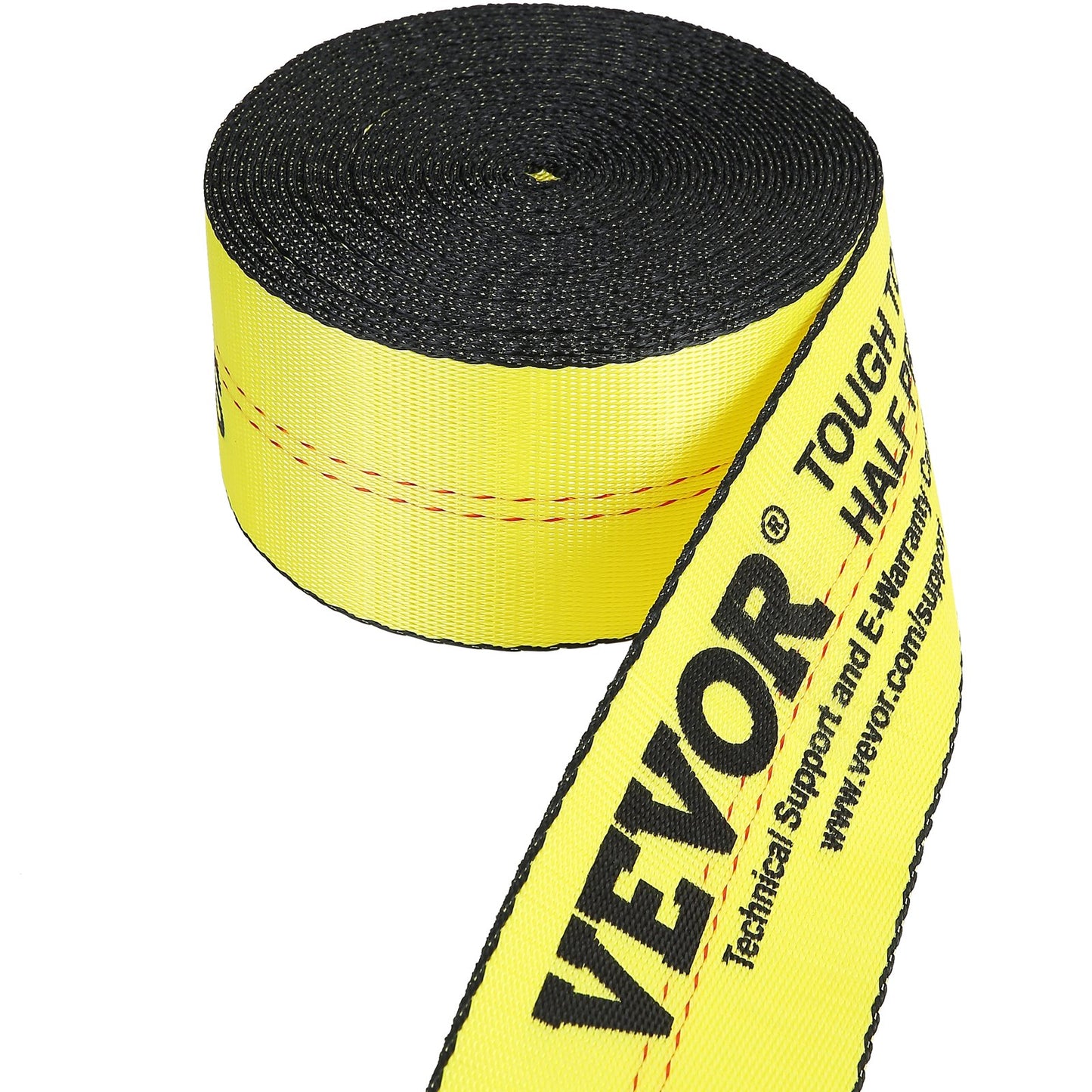 Winch Straps, 4" x 40', 6000 lbs Load Capacity, 18000 lbs Breaking Strength, Flat Hook Truck Straps, Flatbed Tie Down Load Control for Trailers, Farms, Rescues, Tree Rescuers, Yellow (10-Pack)