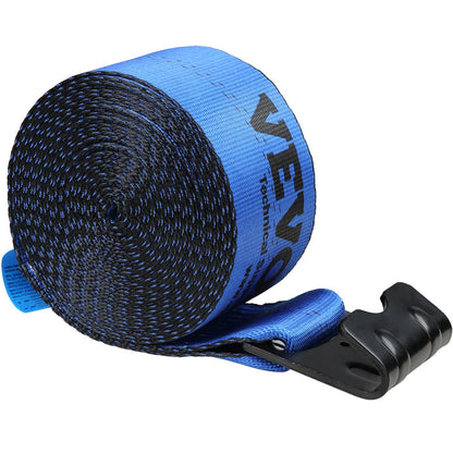 Windengurte, 10,2 cm x 9,1 m, Tragkraft 2716 kg, Bruchfestigkeit 8276 kg, Gurte mit flachem Haken für LKW, Ladungskontrolle für Pritschenanhänger, Bauernhöfe, Rettungsdienste, Baumretter, blau (10er-Pack)