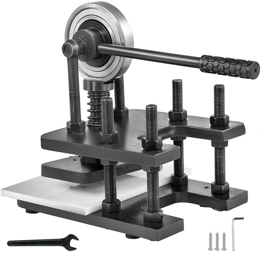 Läderskärmaskin 180x120 mm Manuell stansmaskin Heavy Duty läderpräglingsmaskin Handpressformform Läderstansad läderhantverksskärmaskin för olika material