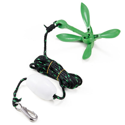 Kajak-Anker-Set, 3,5 lb Paddle Board Anker-Set mit 26,2 ft/8 m Seil und Boje, Faltbarer Bootsanker mit Aufbewahrungstasche und Befestigungshaken, Kajak-Zubehör für Kajaks, Boote, Kanus