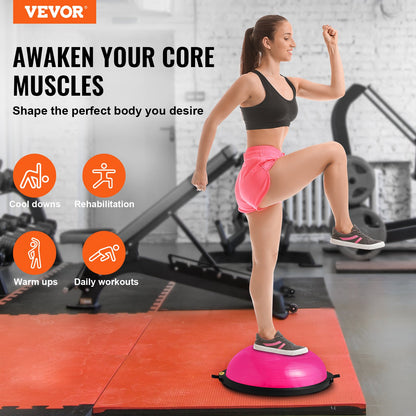 26" Halbgymnastikball Trainer Yoga Balance Stabilitätsball Widerstandsband