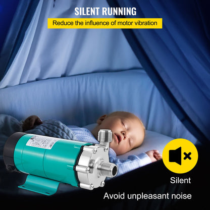 Magnetische Bierpumpe mit Lebensmittel MP-15RP Edelstahl-Brunnenpumpe Magnetantrieb Braubierpumpe mit Hochtemperatur-Magnetbierpumpe