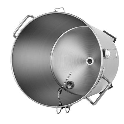 Kessel aus Edelstahl 304, 60 l Bierbrau-Gärung, Gärtank zum Brauen von Bier, Heimbrauzubehör mit Sockel, Kessel mit Deckel, Griff, Ventil, Ausguss, Thermometer