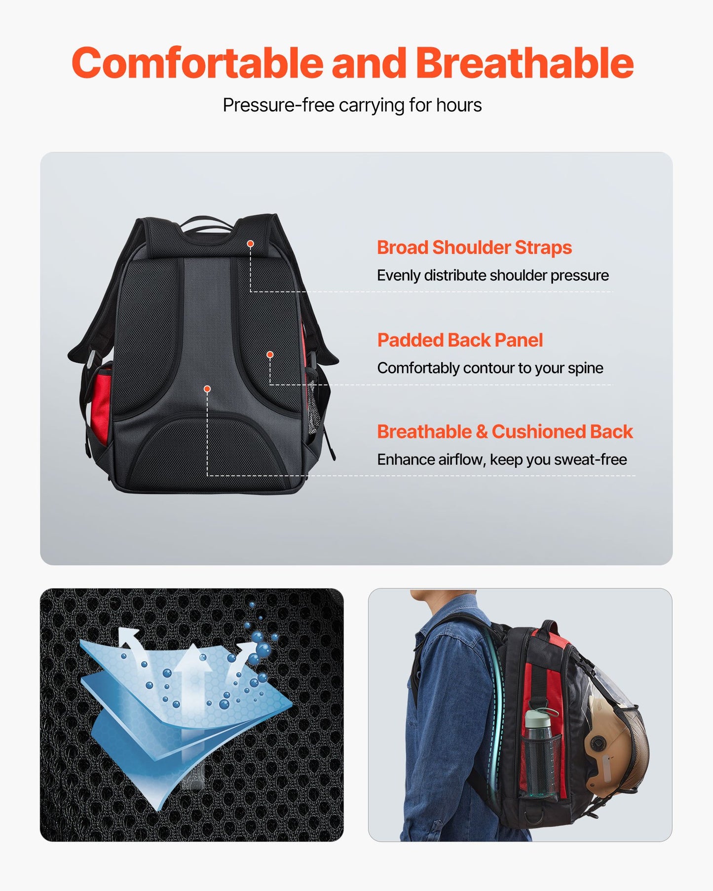 Welding Backpack, 25.2L Welder Backpack for Tools and Helmet, 1680D High-Density Polyester Extreme Gear Pack with Helmet Bag, Multi-Purpose Gear Storage Bag for Welding, Outdoor Camping, Hiking