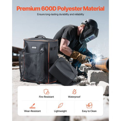 33L Schweißrucksack 600D Polyester Schweißrucksack für Werkzeug und Helm