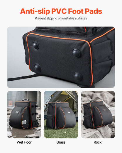 Welding Backpack, 35.6L Welder Backpack for Tools and Helmet, 600D Polyester Extreme Gear Pack with Helmet Catch Bag, Multi-Purpose Gear Storage Bag for Welding, Outdoor Camping, Mountaineering