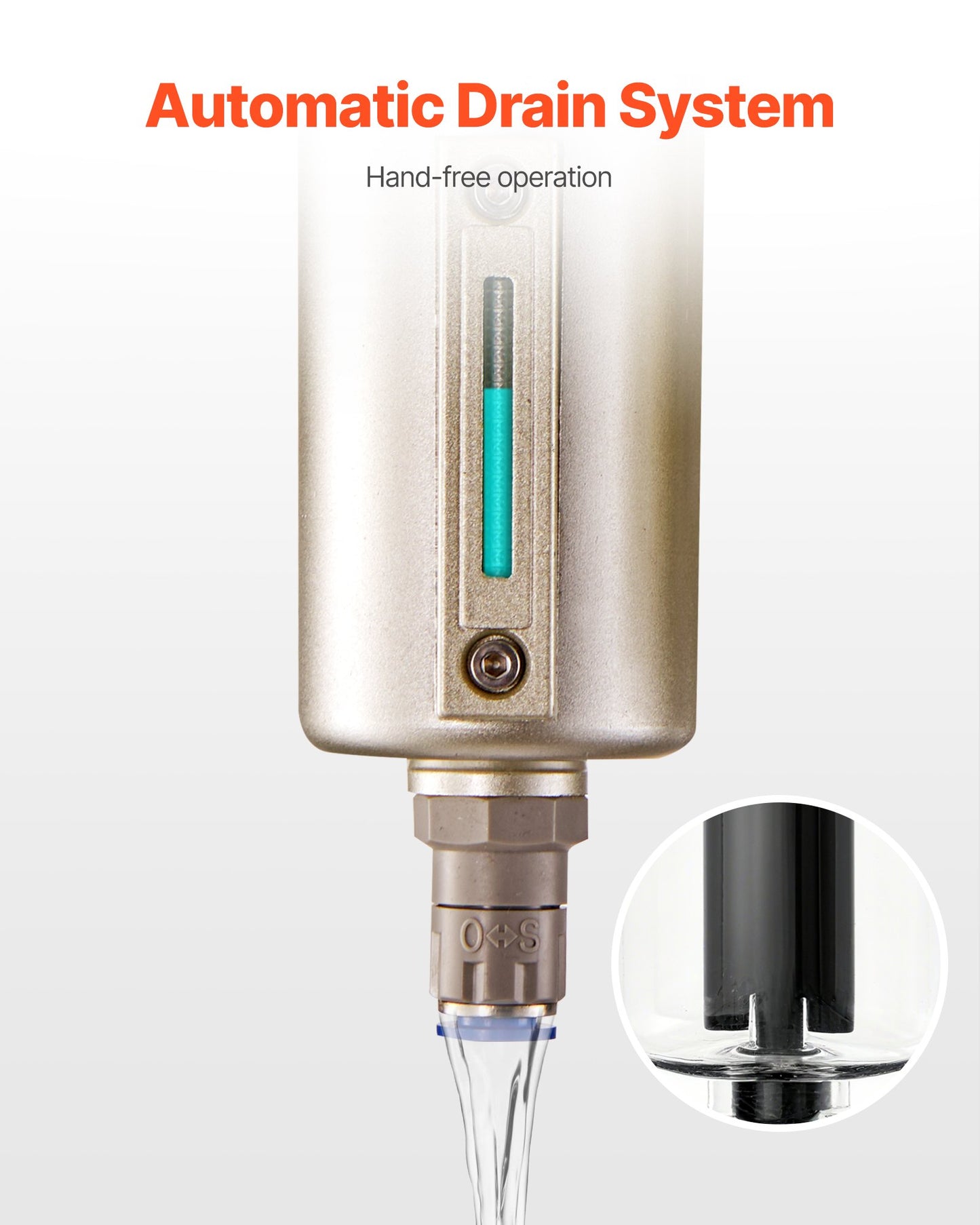 Air Compressor Filter Regulator, 3/4" NPT 4-Stage 5μm & 0.3μm & 0.1μm & 0.1μm Air Drying System with Micron Filters & Double Desiccant Dryer, Auto Drain Air Compressor Water Separator 175PSI Max