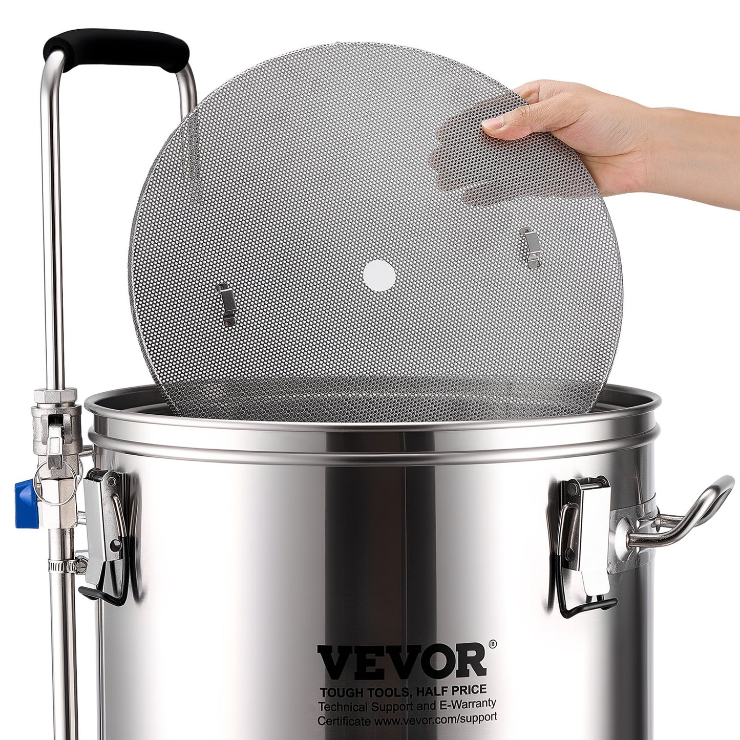 Electric Brewing System, 9.2 Gal/35 L Brewing Pot, All-in-One Home Beer Brewer with Pump, Mash Boil Device with Panel, Auto/Manual Mode 100-1800W Power 25-100℃ Temp 1-180 min Timer Recipe Memory