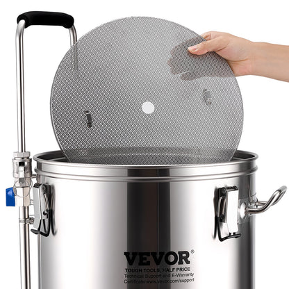 Electric Brewing System, 9.2 Gal/35 L Brewing Pot, All-in-One Home Beer Brewer with Pump, Mash Boil Device with Panel, Auto/Manual Mode 100-1800W Power 25-100℃ Temp 1-180 min Timer Recipe Memory