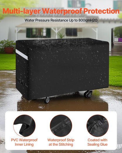 Grill Cover, 66 inch BBQ Covers for Outdoor Grills, Waterproof, Fade Resistant, Weather Resistant Heavy Duty 600D Polyester, Easy On/Off, with Secure Buckles, Black