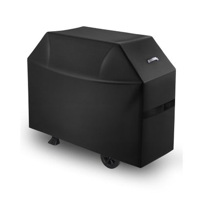 Grill Cover, 60 inch BBQ Covers for Outdoor Grills, Waterproof, Fade Resistant, Weather Resistant Heavy Duty 600D Polyester, Easy On/Off, with Hook-and-Loop Straps, Black